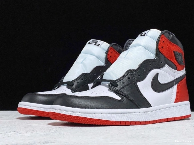 Kicktheory Jordan Black High Air CD0461-016 Retro 1 Toe Satin 0707